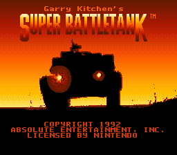 Super Battletank (Europe) Title Screen